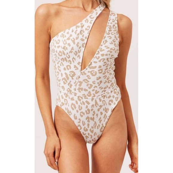 Solid & Striped The Issi One Piece in Gold Leopard Size M - Picture 4 of 12